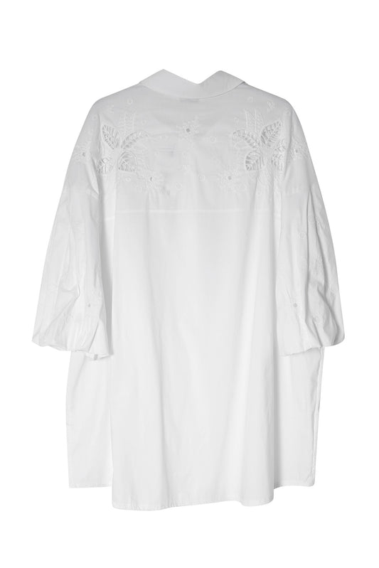 Cotton Shirt with Puffy Sleeves